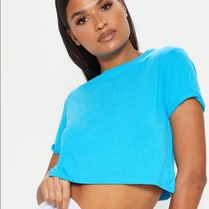 PLT | Blue Crop Top